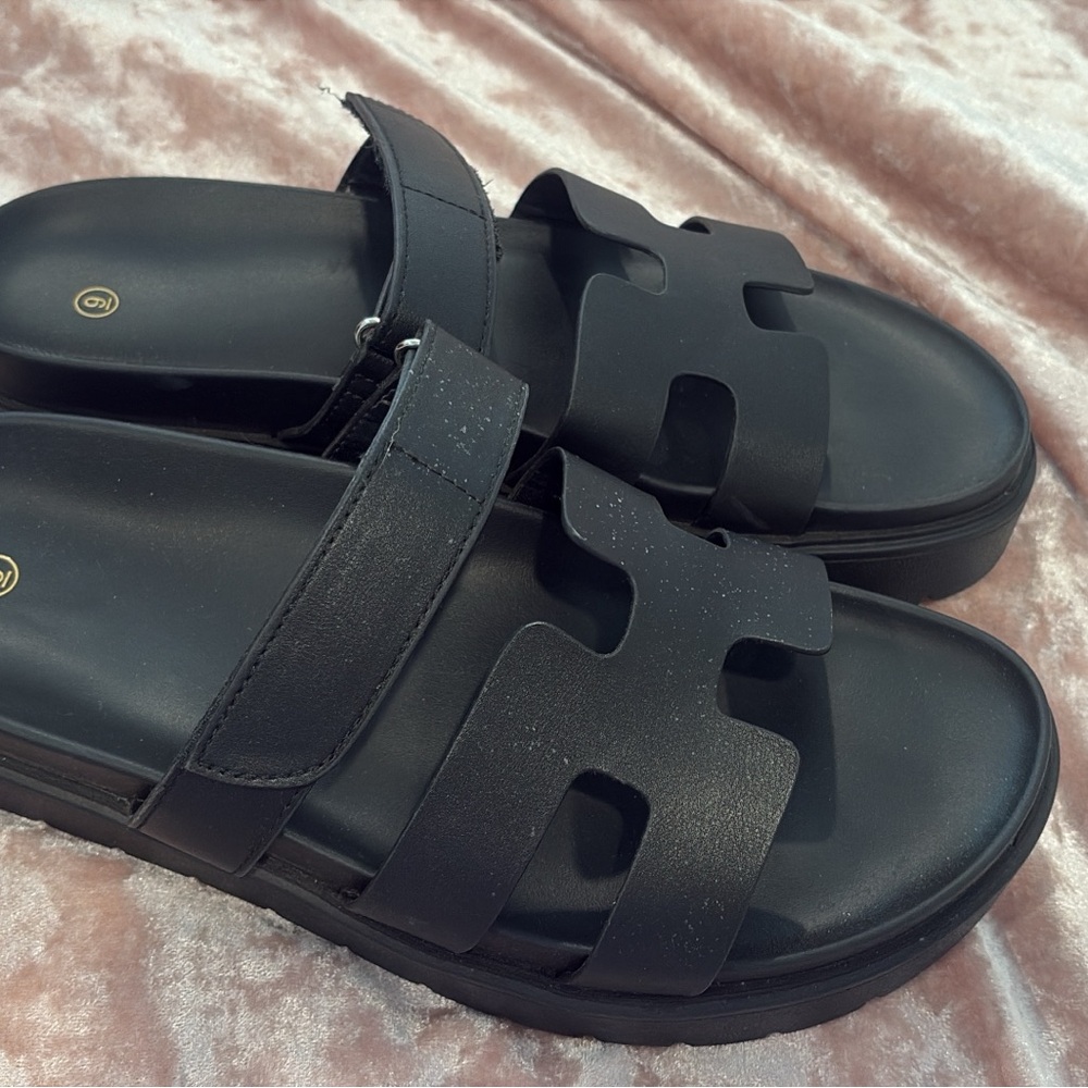 Black Women's Slide Sandals
